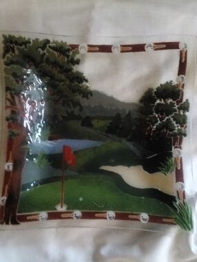 Peggy Karr Golf plate/platter
